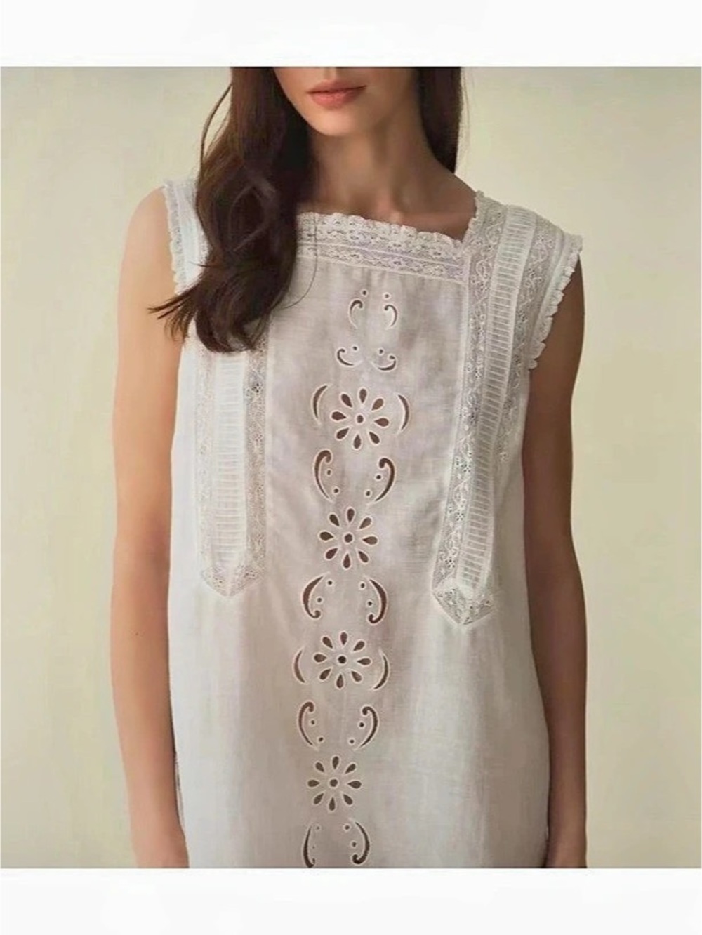Cotton embroidered dress/blouse “Doen dupe”